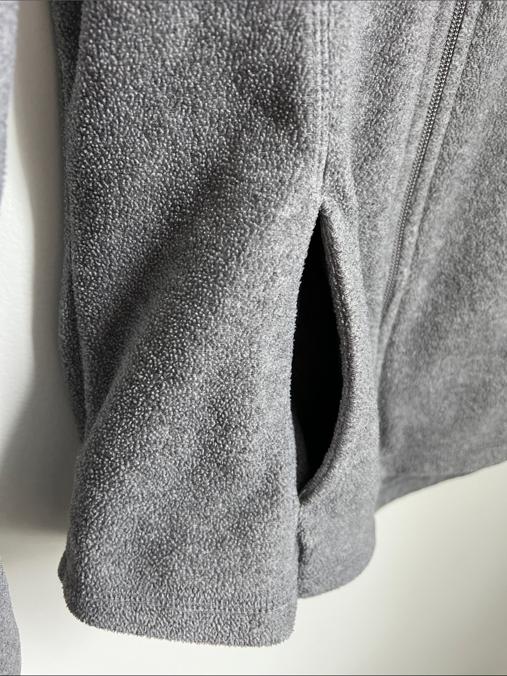 Old Navy | Gray Teddy Fleece Full-Zip Jacket Comfy Cozy Activewear Medium - Picture 6 of 17